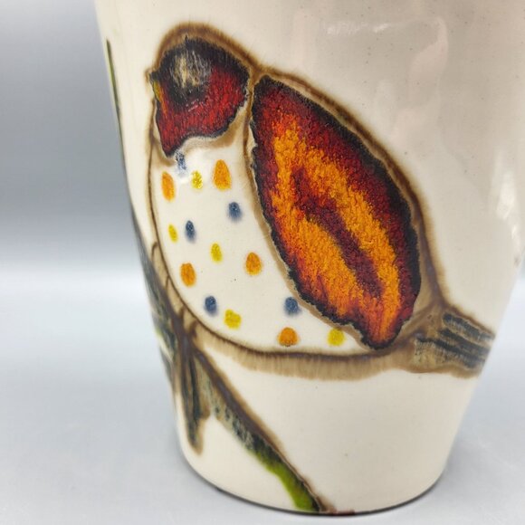 Crate & Barrel Ceramic Bird Design Planter Made in Portugal 6" Tall - Picture 9 of 13